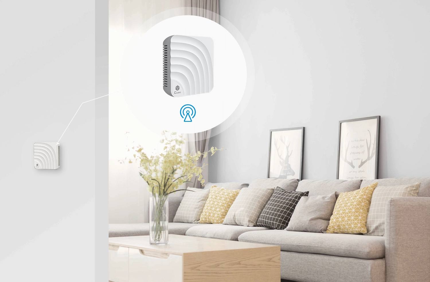 Komunikasi dinding gunung CO2 Monitor AM6208W